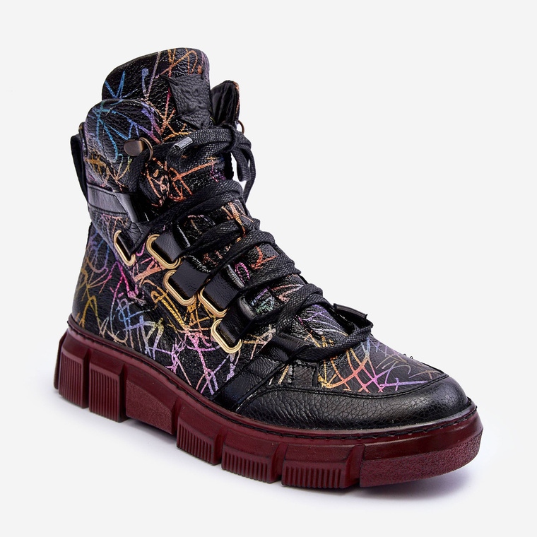 Botas de couro sem cadarço Maciejka 06158-01 preta preto 1 Botas de couro sem cadarço Maciejka 06158-01 preta preto 1