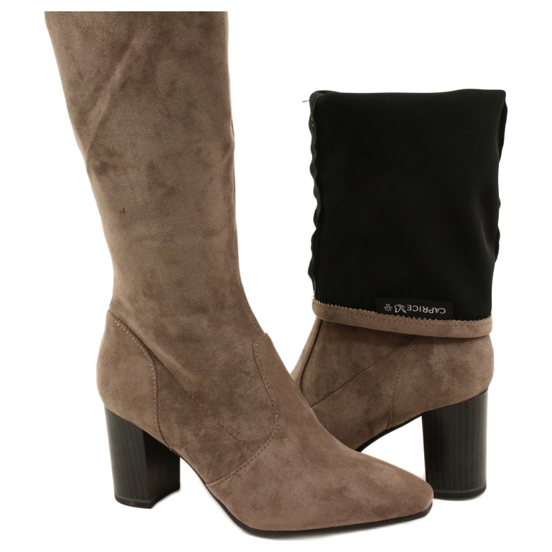 Botas femininas Bege-Taupe Stretch Caprice 9-25520-41 355 3