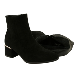 Evento Botas de camurça com decoração prateada, pretas 23BT35-6420 preto 5