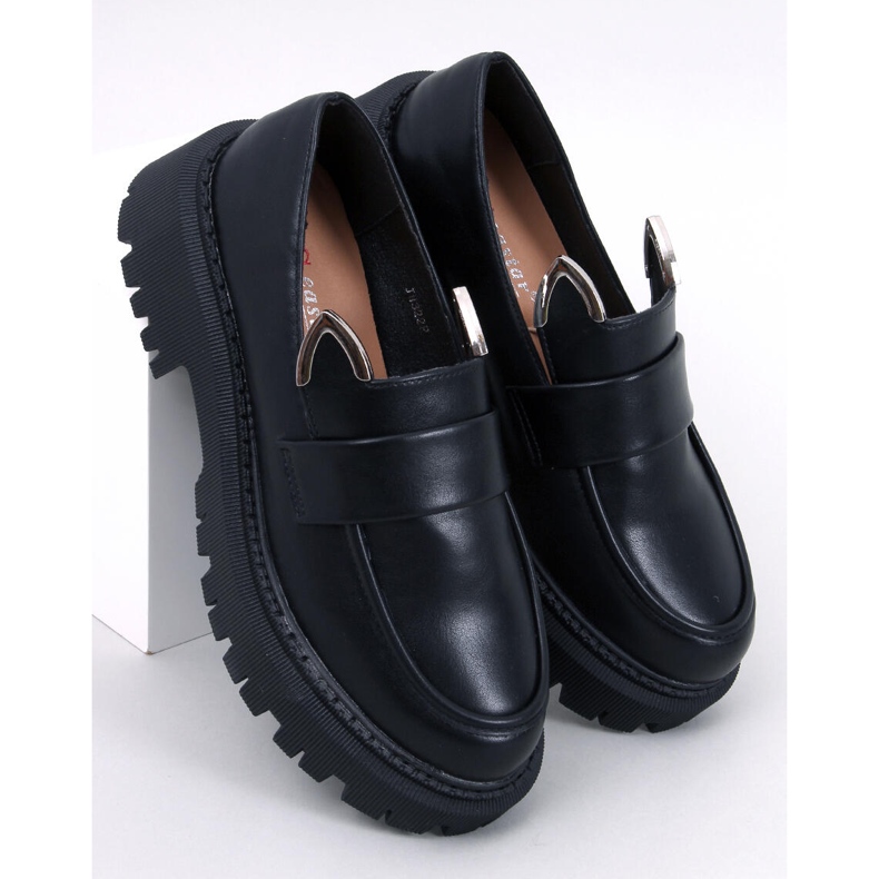 Mocassins plataforma com orelhas da Bunnies Black preto 1