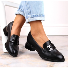 Sapatos baixos com corrente preto Vinceza 58162 1