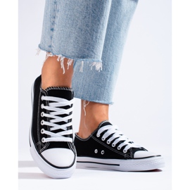 Sapatilhas clássicas de mulher Shelovet pretas preto 2