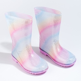 Botas de chuva Shelovet multicoloridas para menina multicolorido 1
