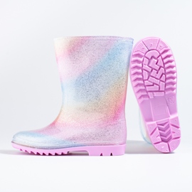 Botas de chuva Shelovet multicoloridas para menina multicolorido 2