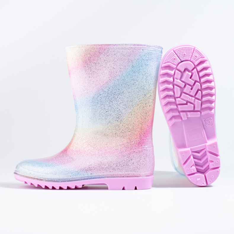 Botas de chuva Shelovet multicoloridas para menina multicolorido 2