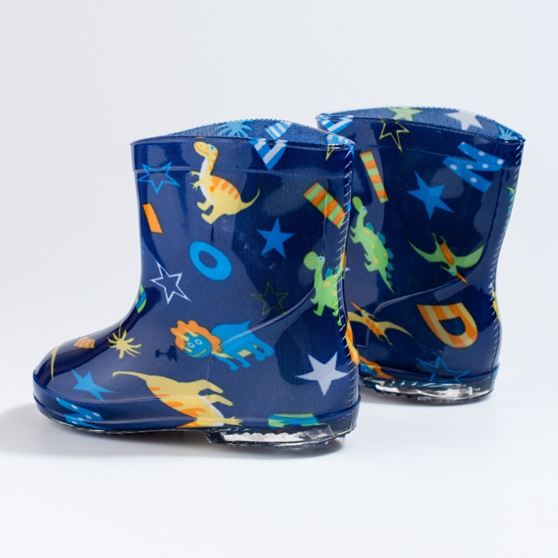 Botas de chuva de dinossauro Shelovet azuis marinhos para meninos azul 2