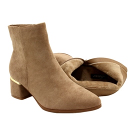 Evento Botas de Camurça com Decoração Dourada, Bege 23BT35-6420 4