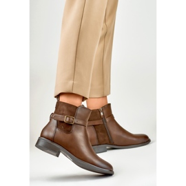 Botas casuais castanhas de mulher marrom 1