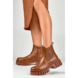 Botas de trabalho de mulher Veris castanhas marrom 2