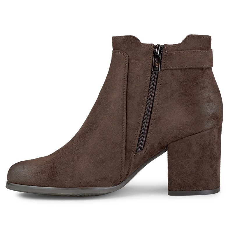 Botas de senhora castanhas com fivela castanho 1