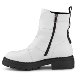 Botas trabalhadoras brancas lacadas de mulher Axelle branco 1