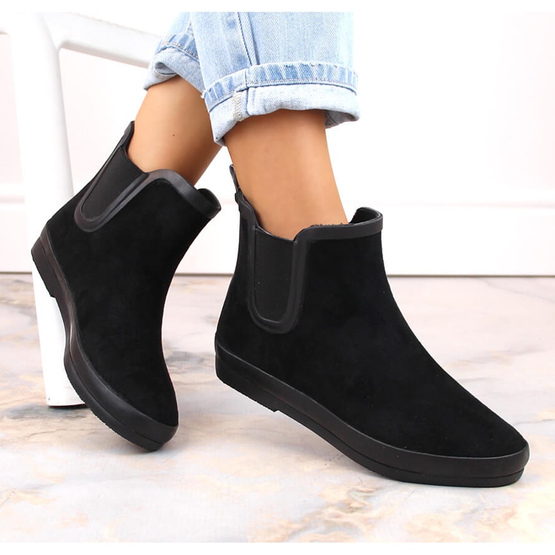 Botas de chuva impermeáveis botas pretas Potocki RB36063 preto 1