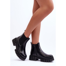 PG1 Botas grossas de couro Botas Chelsea pretas Orryss preto 2