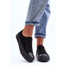 FB3 Tênis clássico com plataforma baixa preto Jazlyn 1