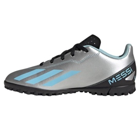 Chuteiras Adidas X Crazyfast Messi.4 Tf Jr IE4068 cinza tons de cinza 1