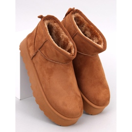 Botas de neve com plataforma da Solnis Camel marrom 1