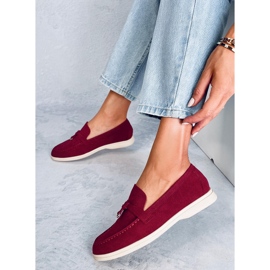 Mocassins de mulher Eunice Wine vermelho 1
