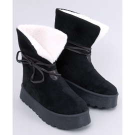 Preço Botas de neve de pele de carneiro preta preto 1