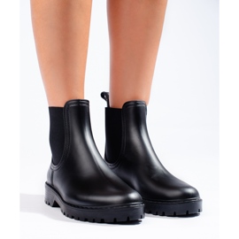 Botas de chuva femininas Shelovet pretas preto 1