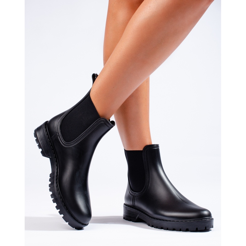 Botas de chuva femininas Shelovet pretas preto 2