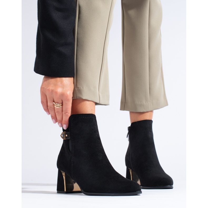 Botas clássicas de camurça preta da Shelovet preto 1