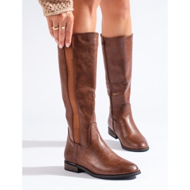 Botas clássicas Shelovet femininas marrons castanho 1