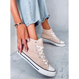 Tênis de lona para o tornozelo Jude Khaki bege 2