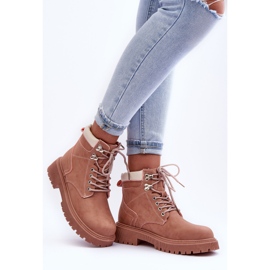 Polos femininos de couro Warm Trappers rosa 2