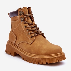 Botas quentes de couro feminino com polos marrons marrom 1