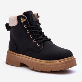 Botas femininas com pele de carneiro preta Jette preto 1