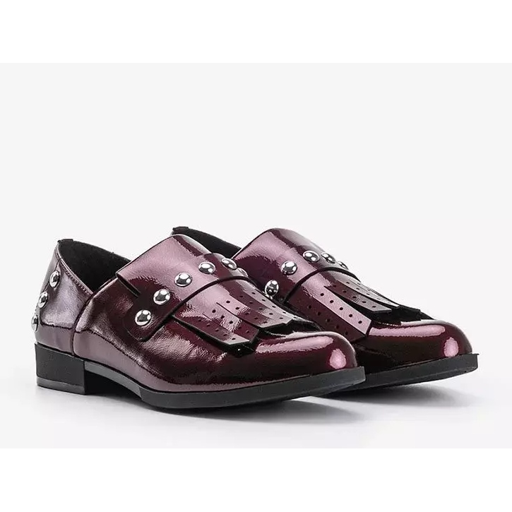 Sapatos femininos marrons Cassidy deslizantes vermelho 2