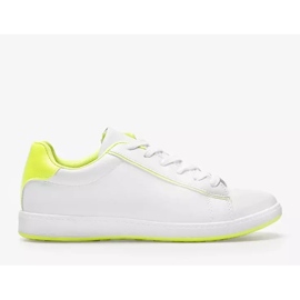 Tênis feminino branco Neon Yellow Carol 1