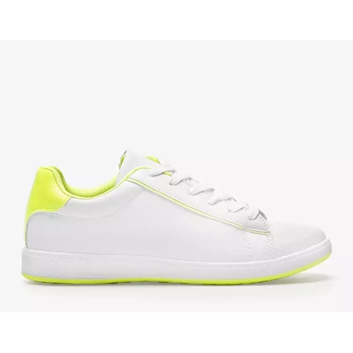 Tênis feminino branco Neon Yellow Carol 1