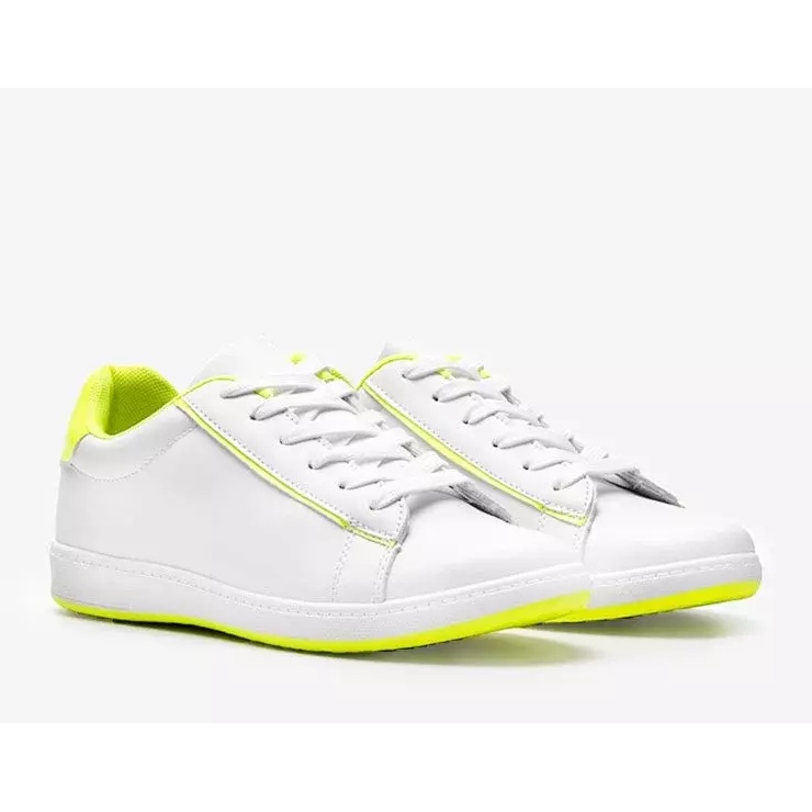 Tênis feminino branco Neon Yellow Carol 2