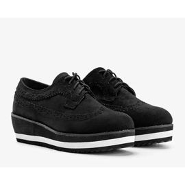 Sapatos pretos de camurça com sola alta Camryn 2