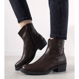 Botas marrons femininas clássicas da Malika marrom 2