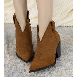 Botas de caubói Camel femininas marrom 1