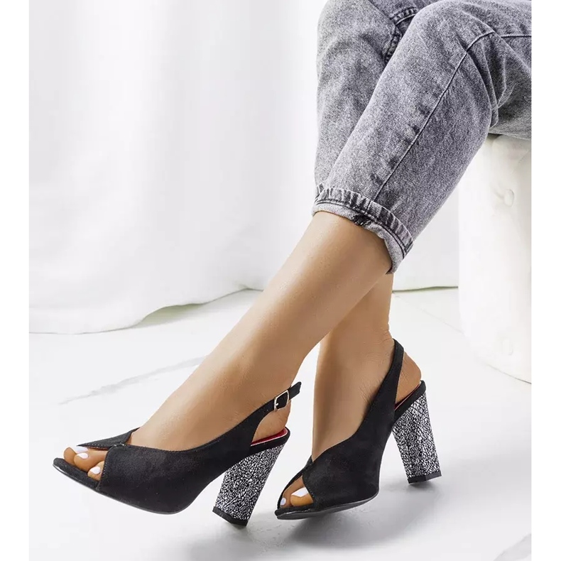 Sandália preta de camurça Bonnie preto 2