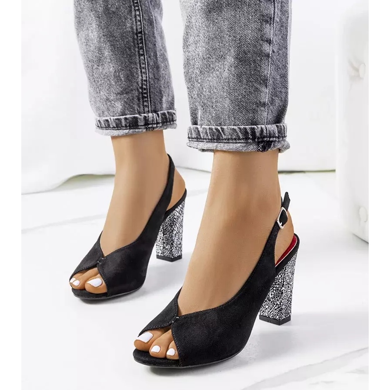 Sandália preta de camurça Bonnie preto 1