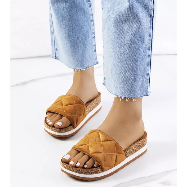 BM Sandálias castanhas com sola de cortiça Galts marrom 2