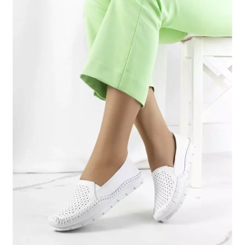 Mocassim de couro branco Juiz 2