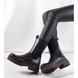 Botas pretas com sola Nester castanha preto 2