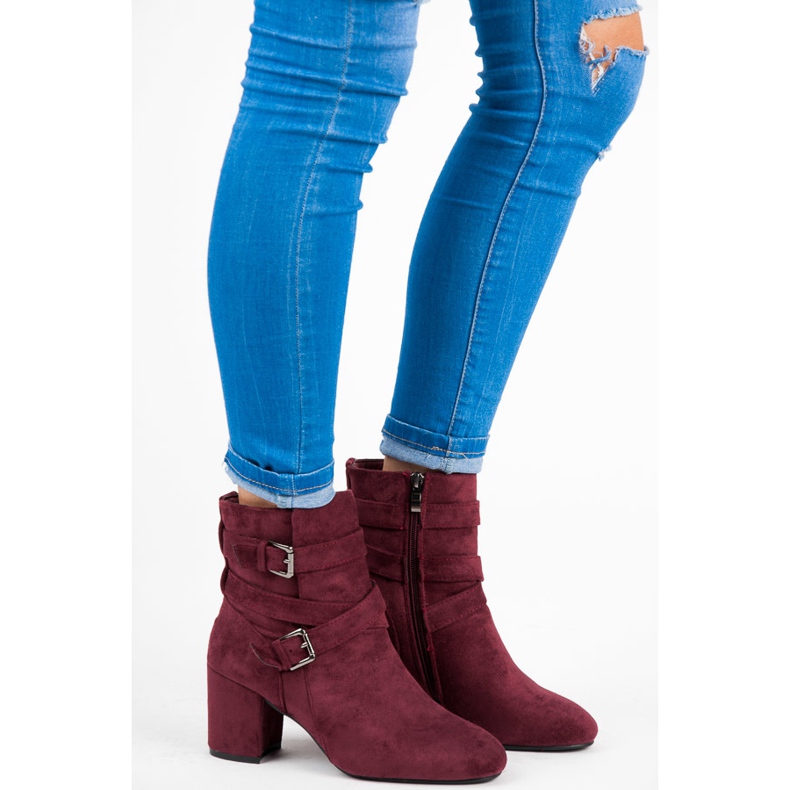 Seastar salto alto marrom vermelho 1