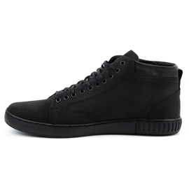 Polbut Sapatos creepers em pele de homem 2108sw preto 1