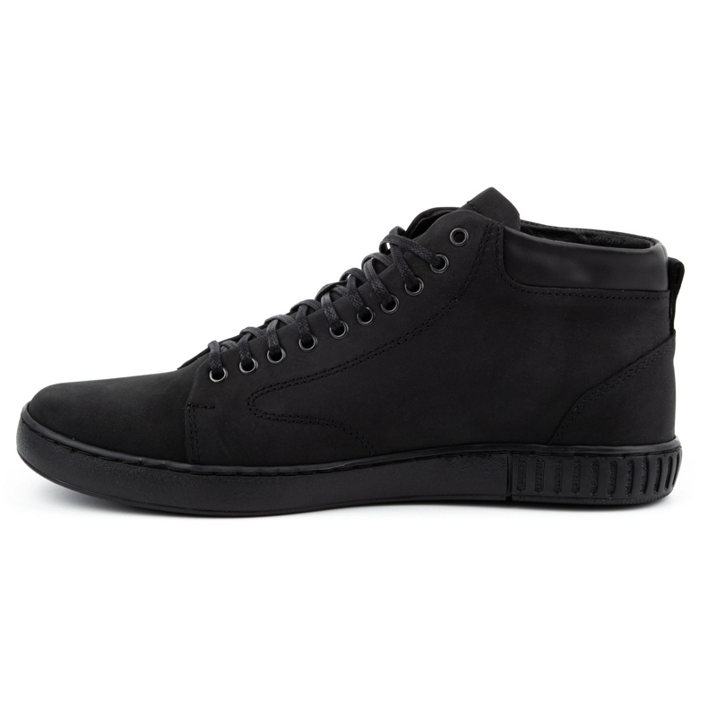 Polbut Sapatos creepers em pele de homem 2108sw preto 1