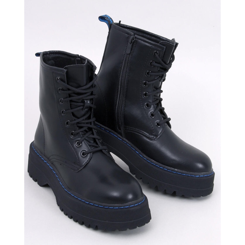 Botas na plataforma Hamel PRETO/AZUL 1