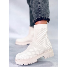 Botas tipo meia com padrão Rueda Beige bege 2