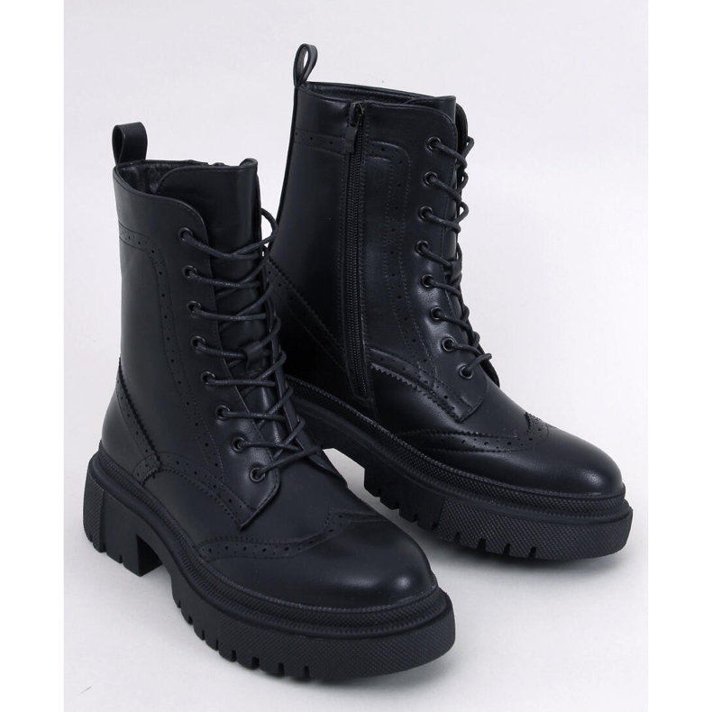 Aubert Botas pretas com cadarço preto 1