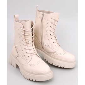 Botas Aubert Beige com cadarço bege 1