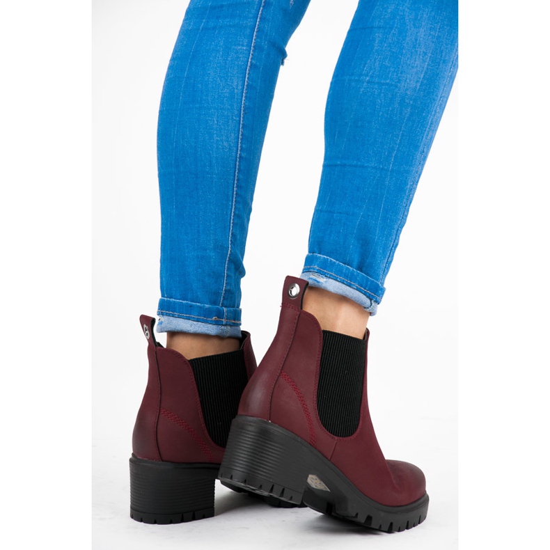 Vices New Collection Botas Chelsea da Borgonha vermelho 1